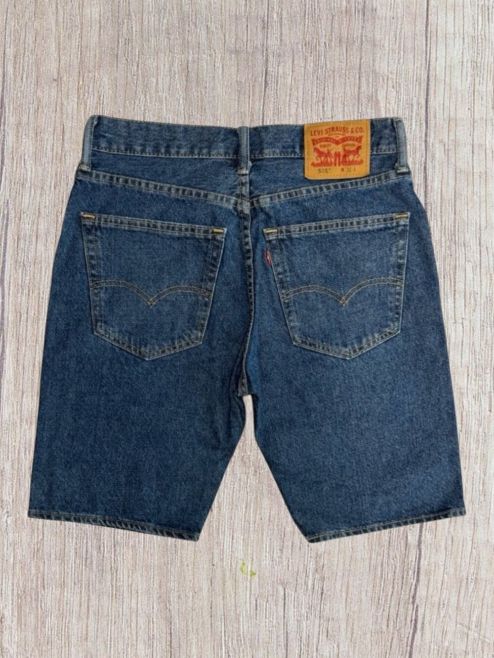 Levis 505 Medium Blue Wash Red Tab Denim Jean Men's Shorts Size W31 Worn Once